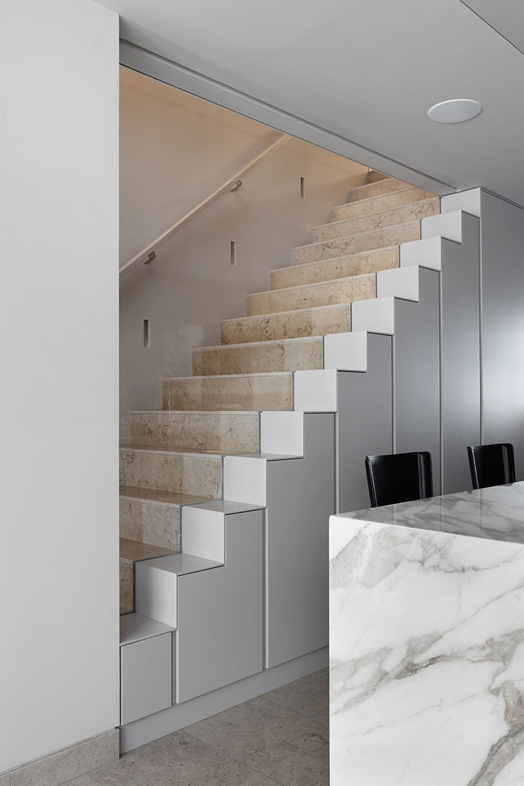 mwai chelsea lower ground stair limestone glazing