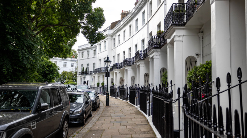 mwai south kensingon terrace Listed Grade twostar white stucco