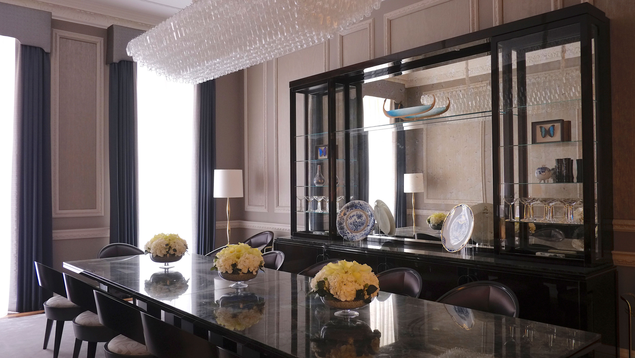 mwai mayfair formal dining glass cabinet luxury