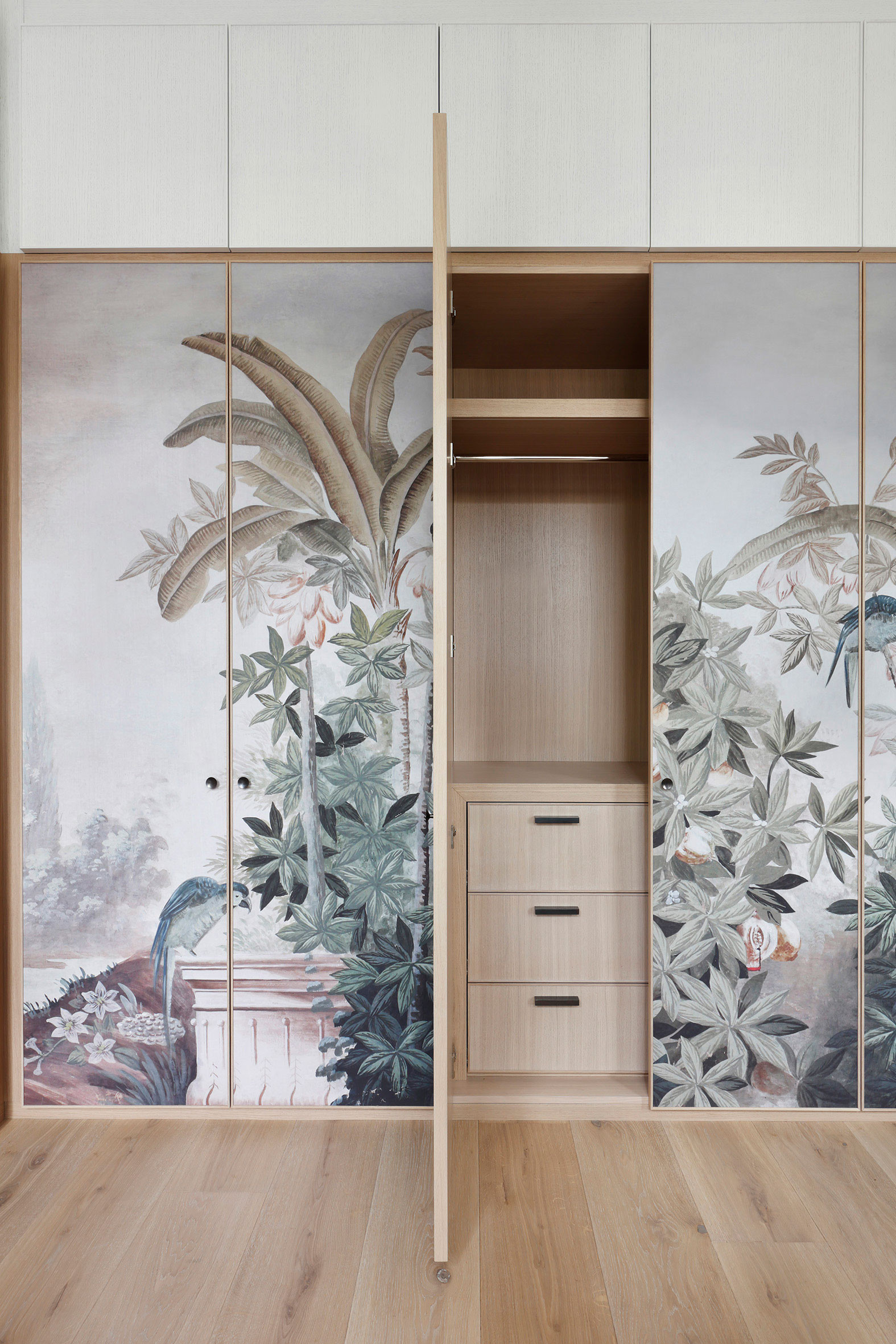 mwai hampstead dressing room wallpaper joinery