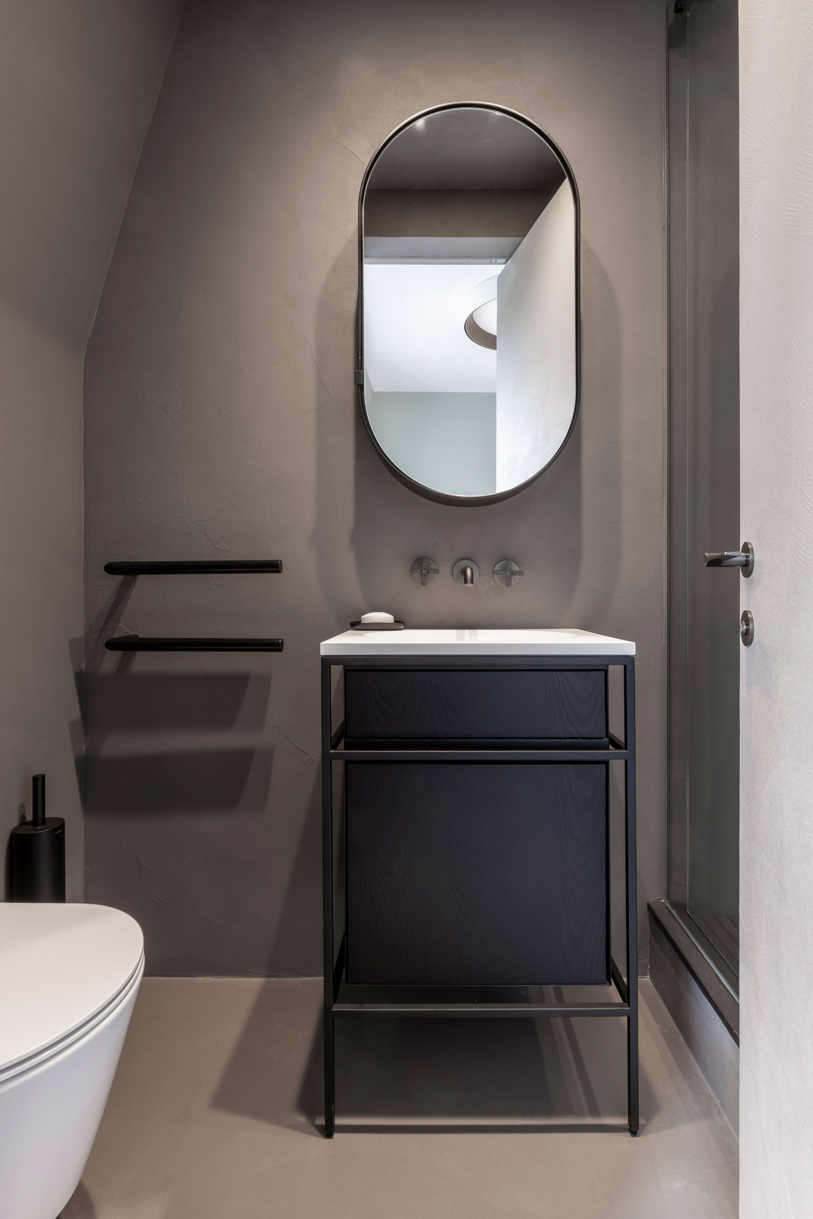 mwai micro cement sink Mayfair Apartment