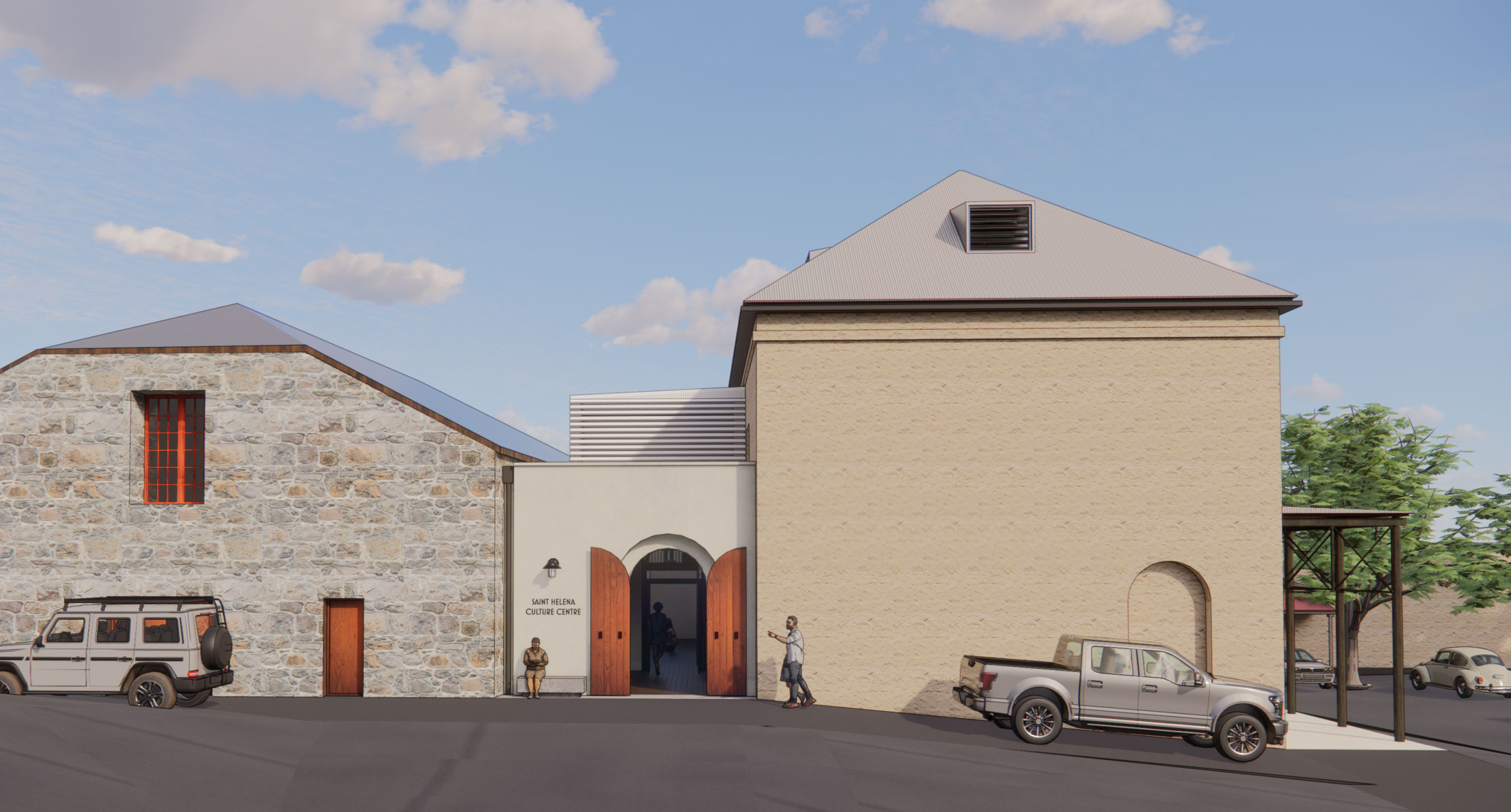 mwai st helena culture centre side elevation