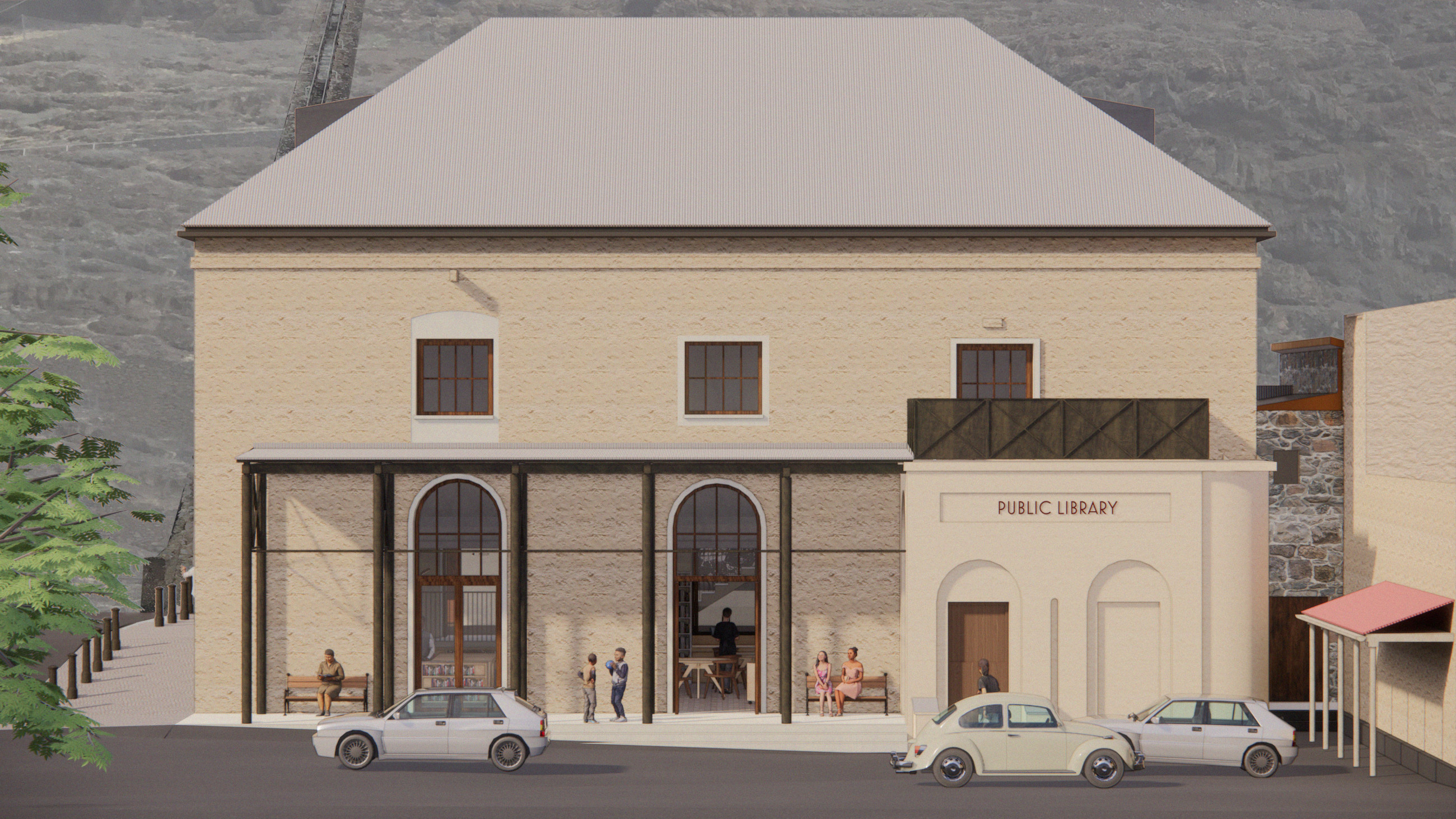 mwai st helena culture centre front elevation canopy